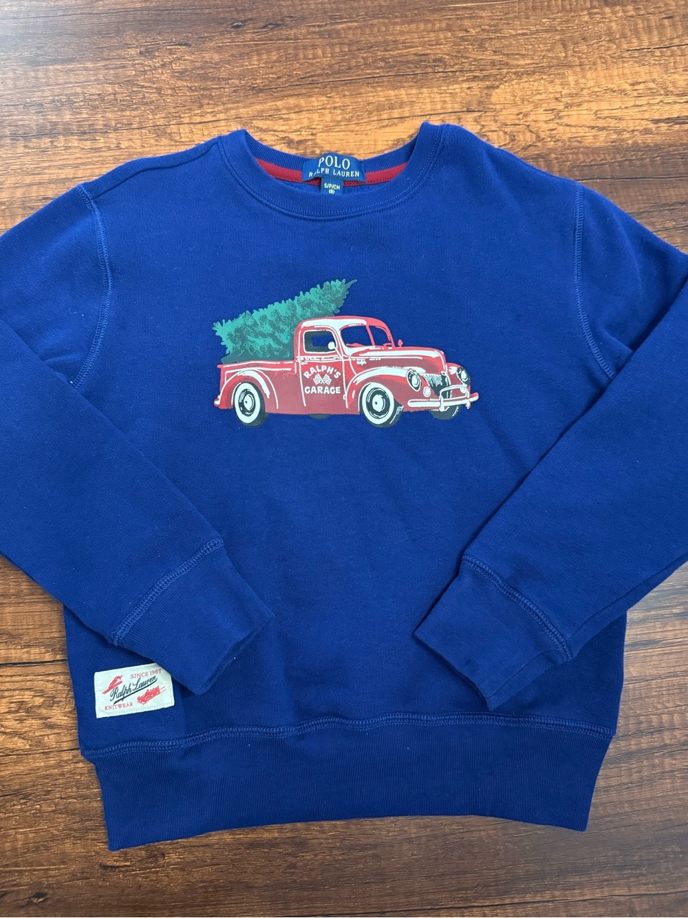 Polo by Ralph Lauren Royal Blue Crewneck with Red Truck Graphic